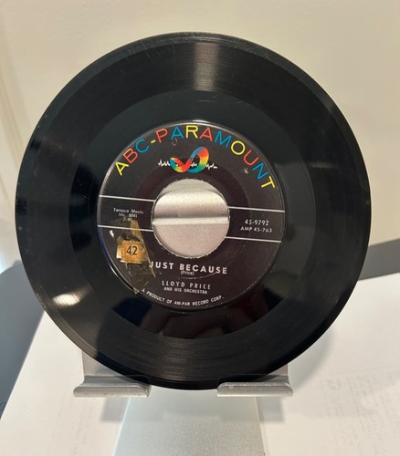 Lloyd Price 45rpm 7” Single ABC-Paramount Records ”Just Because” PLAY GRADED VG+