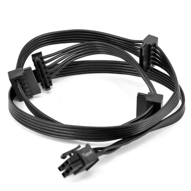 NEW SATA Power Cable GPU 6Pin to 4 Fr CORSAIR RM1000x RM650x RM550x