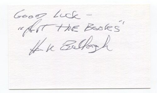 Hank Bullough Signed 3x5 Index Card Autograph NFL Football Green Bay Packers
