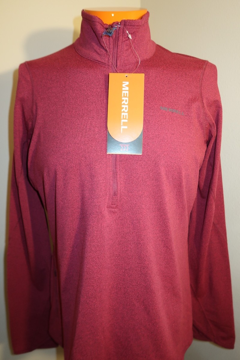 C2 NWT Merrell Small BetaTherm 1/4 Zip Mid-Layer Pullover Womens size XL Red