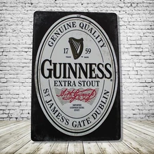 Guinness Beer Vintage Style Tin Metal Bar Sign Poster Man Cave Collectible New