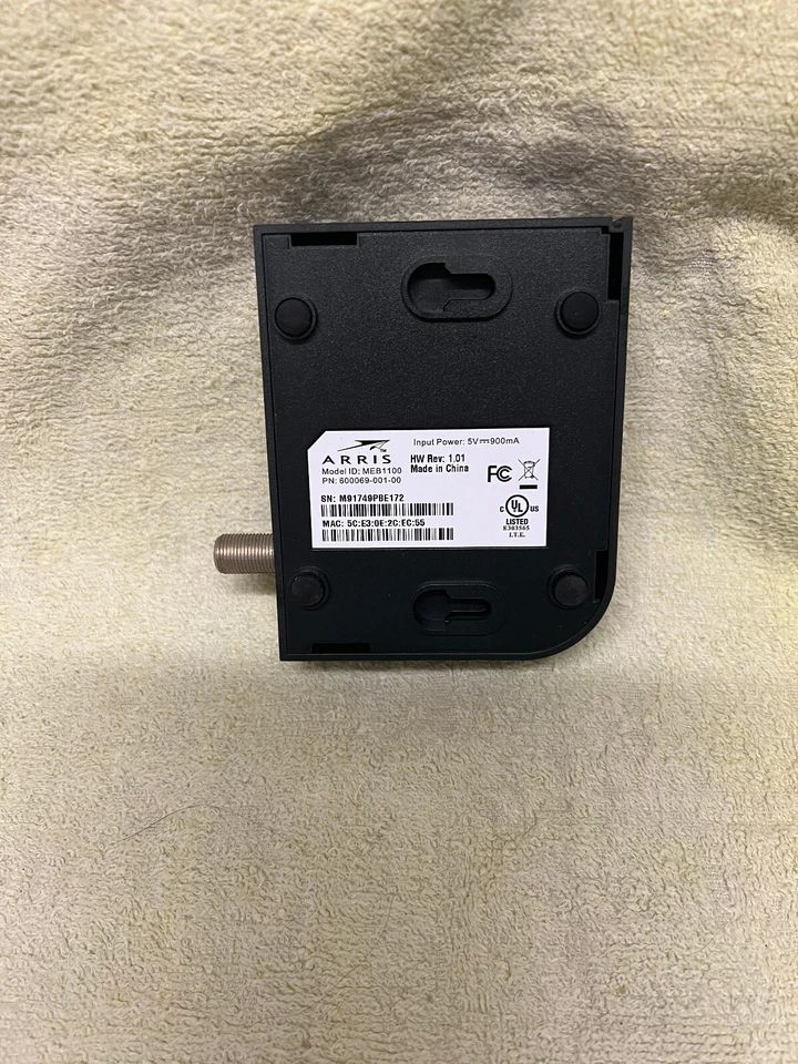 ARRIS MEB1100 MoCa to ETHERNET Bridge Rev. 1.01 Frontier Fios ONLY - Unit only - Image 2 of 3