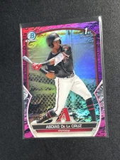 2023 Bowman Chrome 1st Prospect Rookie RC Adias De La Cruz Pink Refractor /199