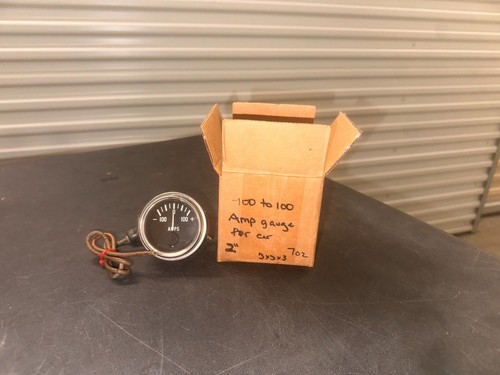 100-100 Amp Car Gauge 2" Analog Panel Meter - Vintage or Custom Dash