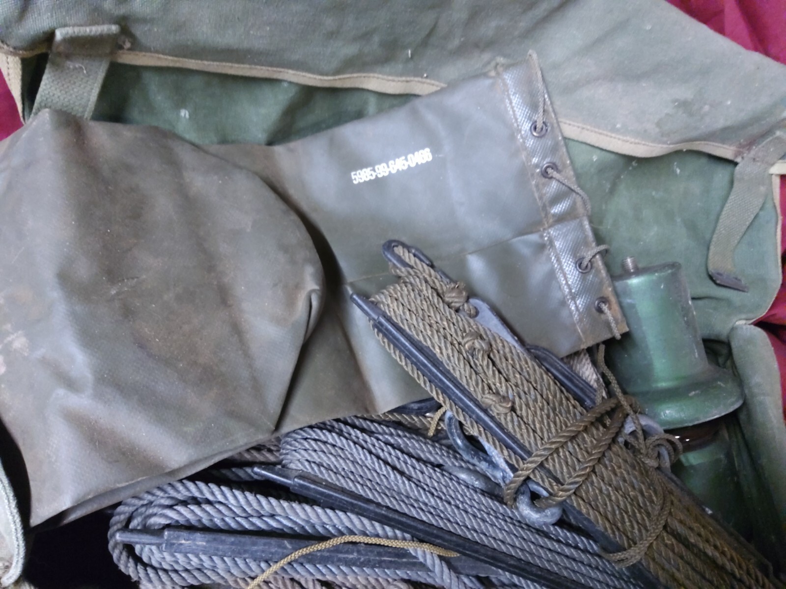 Military Clansman , Racal , Clark , Antenna Mast Guy Rope Kit , PU 8mt