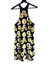 Urban Outfitters Knit Dress Women Sm Racer Back Halter Y2K Flower Daisy Clueless