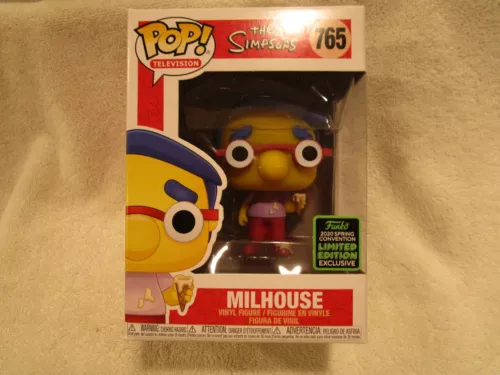 FUNKO Pop The Simpsons #765 Milhouse 2020 SPRING Convention LE Exclusive- Rare