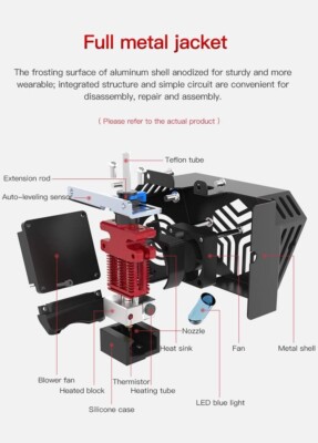 CREALITY CR-6SE Hotend Kit, Full Assembled Kit with Auto Leveling, Back Support 