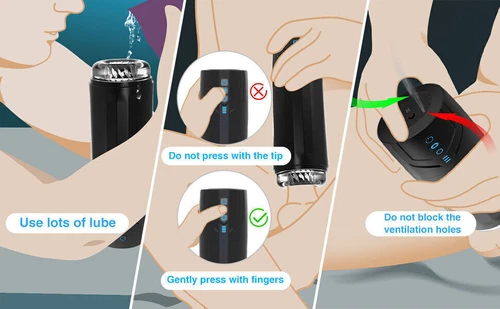 Handsfree Male Masturbaters Automatic Rotation Telescopic Strokers Cup Lubricant - Picture 18 of 25