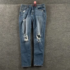 Vigoss Marley Skinny Distressed Jeans Blue Womans Size 28