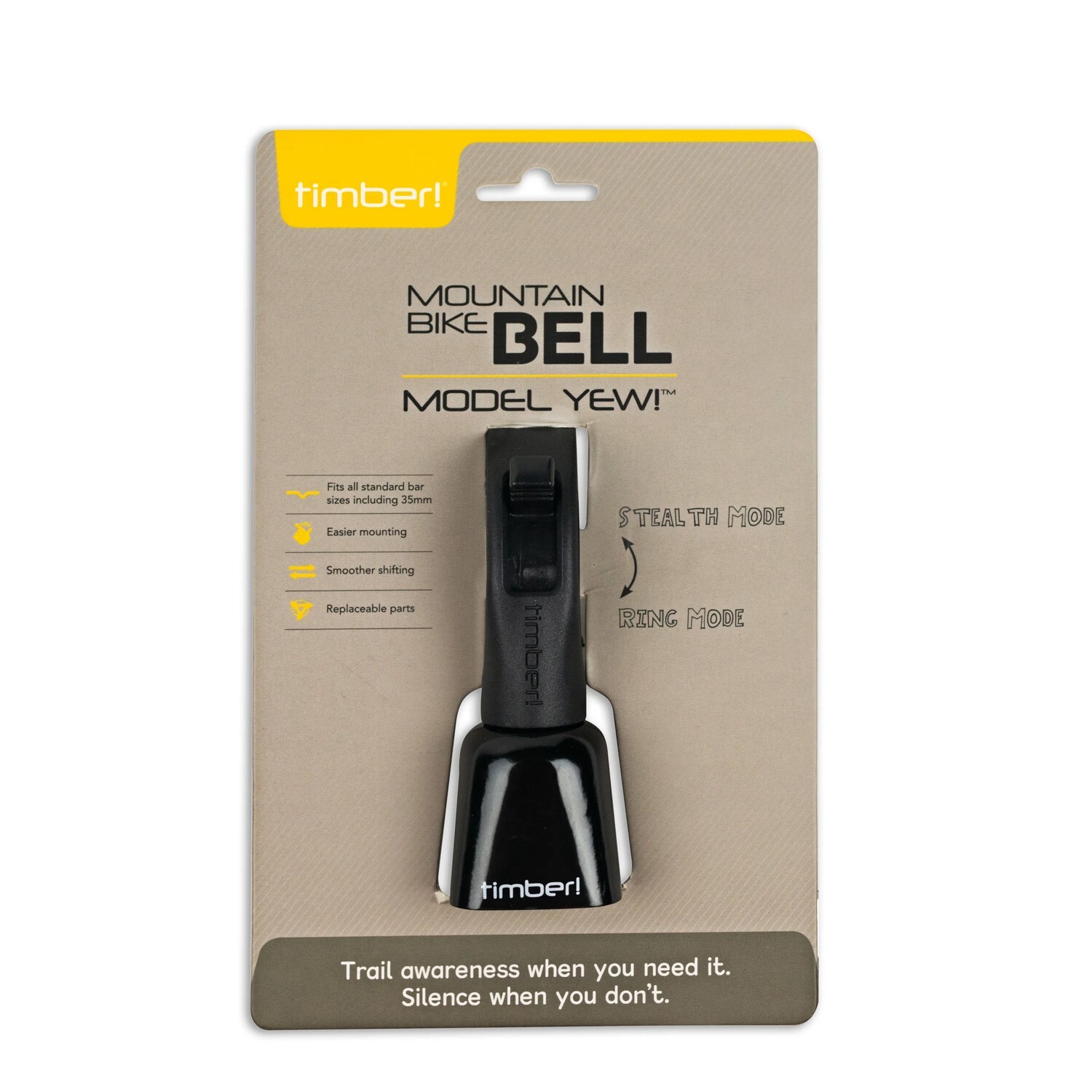 NEW Timber YEW! MTB BELL Mountain Bike Bell : BOLT-ON