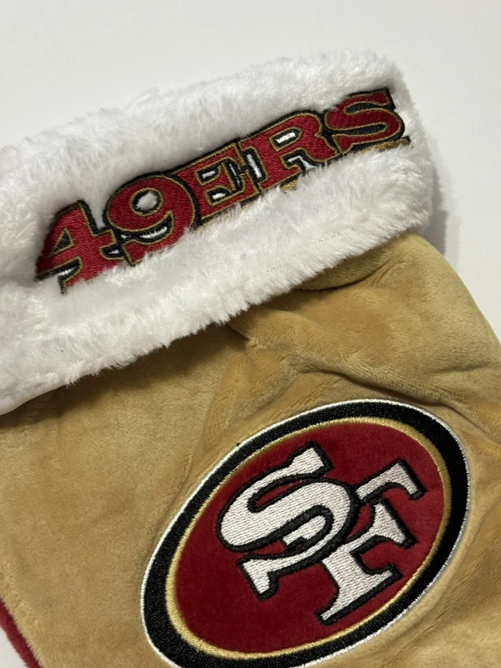 NFL San Francisco 49ers Logo Holiday Christmas Stocking Officially Licensed - Image 4 of 4