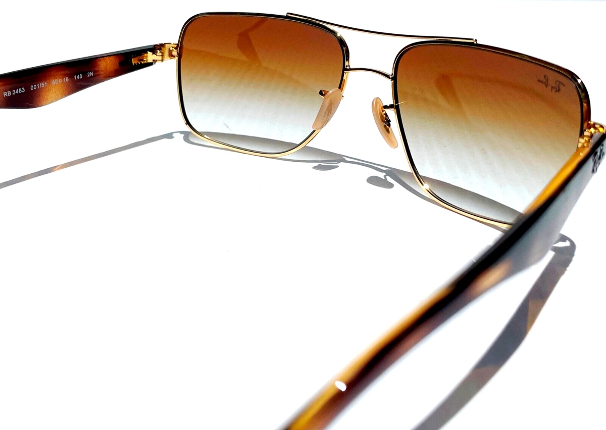 NEW Ray Ban Arista Tortoise Gold Gradient Brown Lens 