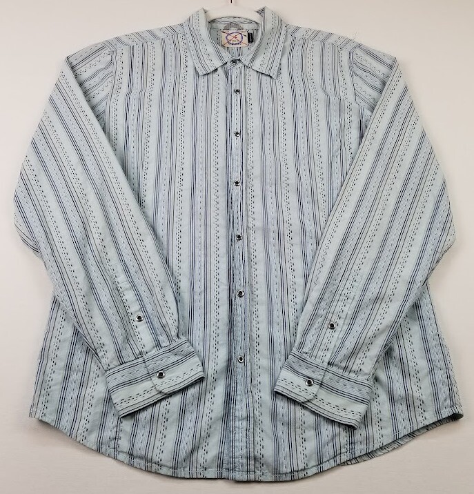 Oxygen Button Up Shirt Men's L Large Multicolor Striped