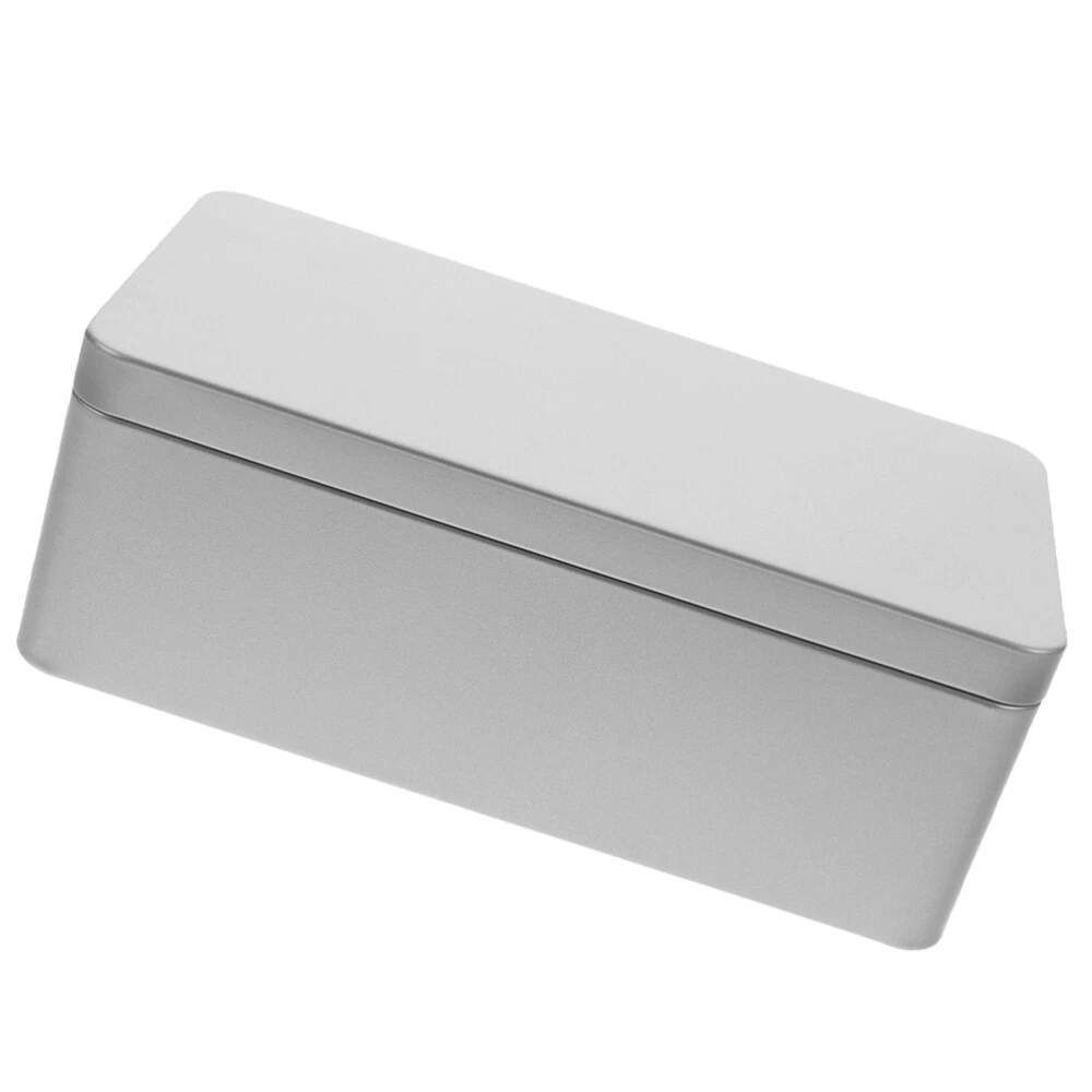 Tinplate Gift Box Cookie Lids Large Container Rectangular Metal