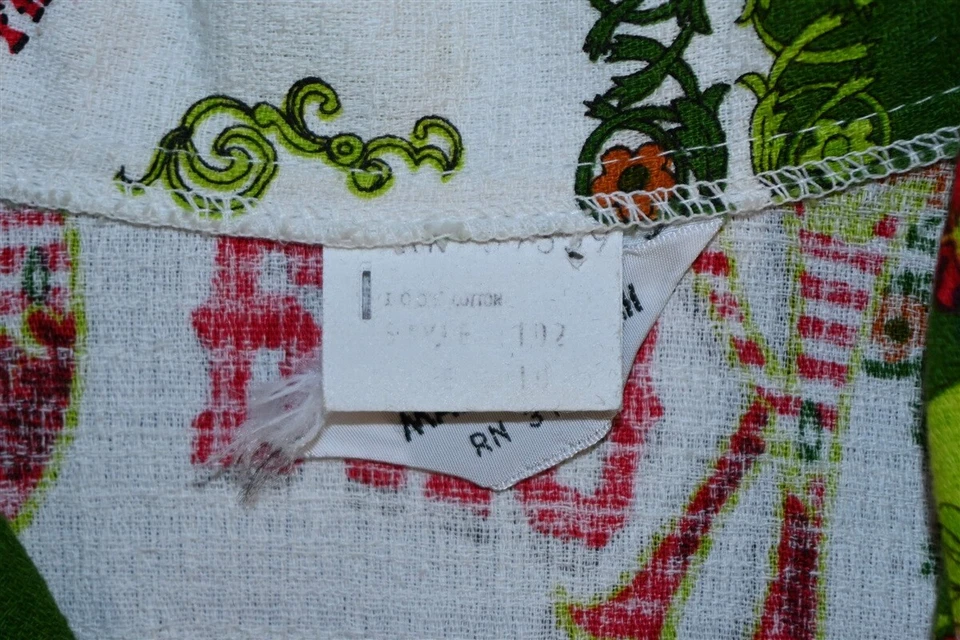 CAMISA MUJER KONA COFFEE ALOHA HAWAIANA DE COLECCIÓN AÑOS 70 SIN MANGAS CON BOTONES PEQUEÑA S Foto 4 de 4