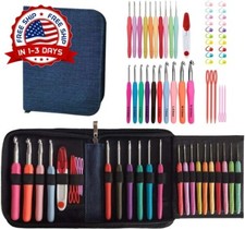 Kit De Crochet Agujas Para Tejer Set Ganchos Accessories 20 Tama os 0.5mm- 10mm