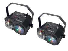 2x Blizzard Minisystem 4-In-1 RGBW LED  LASER Beam and Laser Party Light