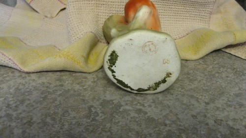 Vintage Czech Czechoslovakia Orange and Yellow Bird Bud Vase - Picture 5 of 5