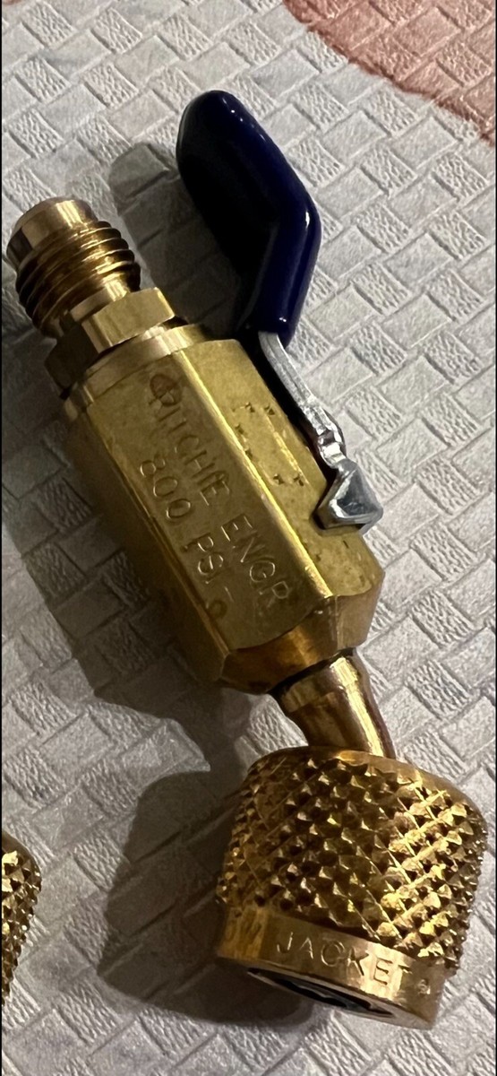 YELLOW JACKET 93843 1/4 Inch Ball Valve For Refrigeration