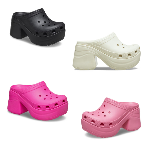 Crocs Siren Clog Hyper Pink Bone Pink Crush Black Women's Crocs Siren Clog Hyper Pink Bone Pink Crush Black Women's