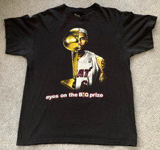 Lebron James Miami Heat NBA Majestic Eyes On The Big Prize Black T Shirt Size L