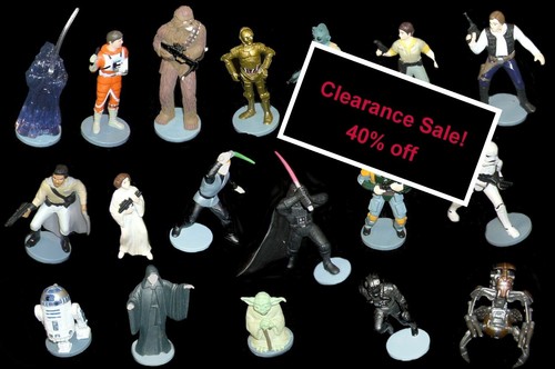 APPLAUSE Star Wars figures 3" Vader, Obi-Wan, Yoda, Luke, Han, Darth Vader, Yoda