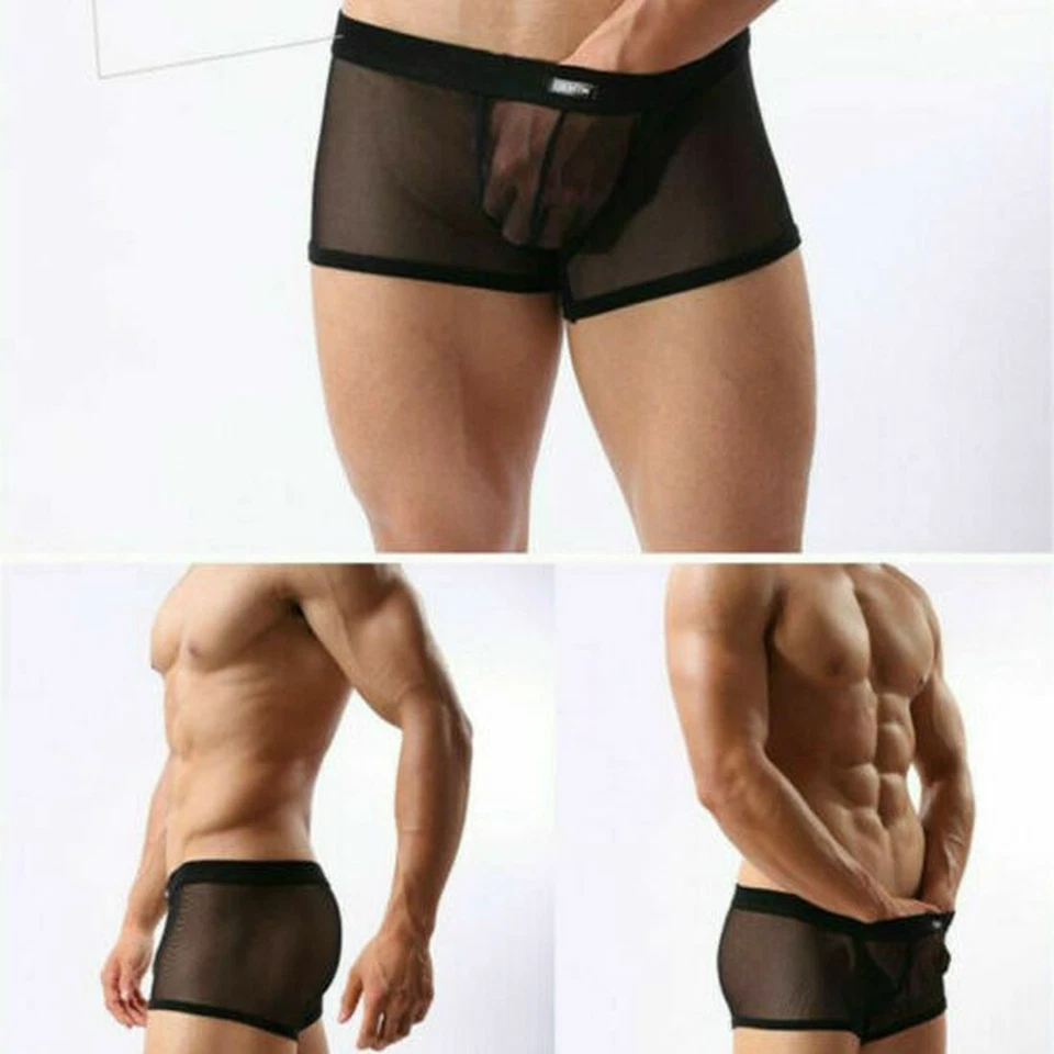 81-020 Transparente HERREN SWELL Boxer SHORTS FEIN NETZ Hipster Pants S bis 2XL - Bild 2 von 4