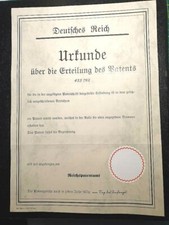 YOUR name German Patent Certificate Document Deed Germany V1 Missile Flip script