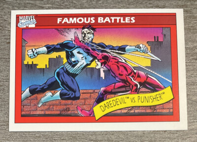 Daredevil vs Punisher 1990 Marvel Comics Universe Series 1 Battles #110 *110g*