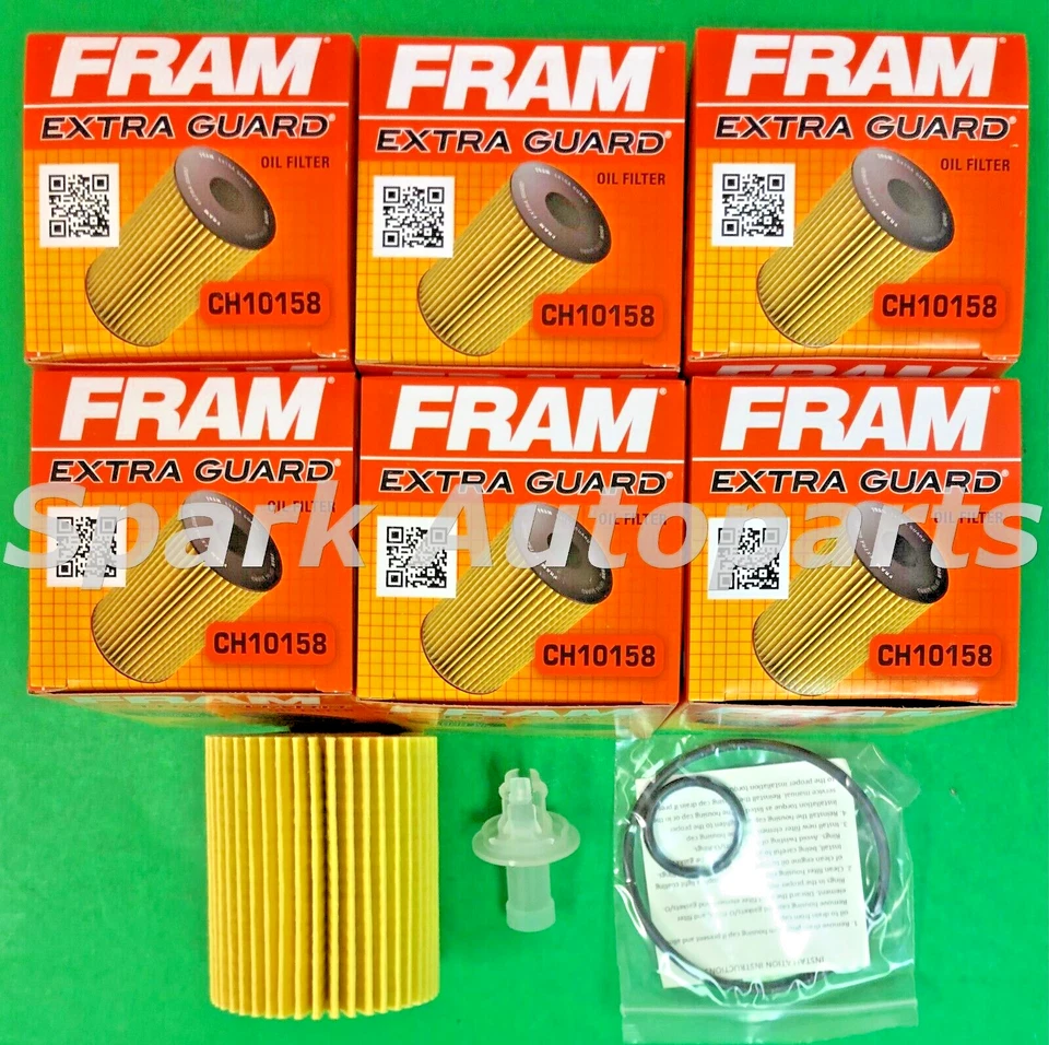 Estojo de 6 filtros de óleo do motor - protetor extra FRAM CH10158 para TOYOTA 4Runner, LEXUS - Imagem 2 de 3