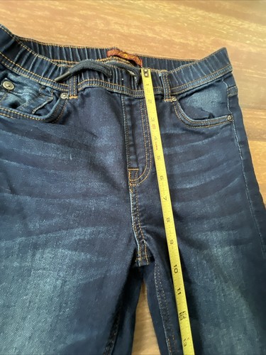 7 For All Mankind Jeans Girls 14 Blue The Skinny Denim Stretch Pullup Drawstring - Picture 9 of 9
