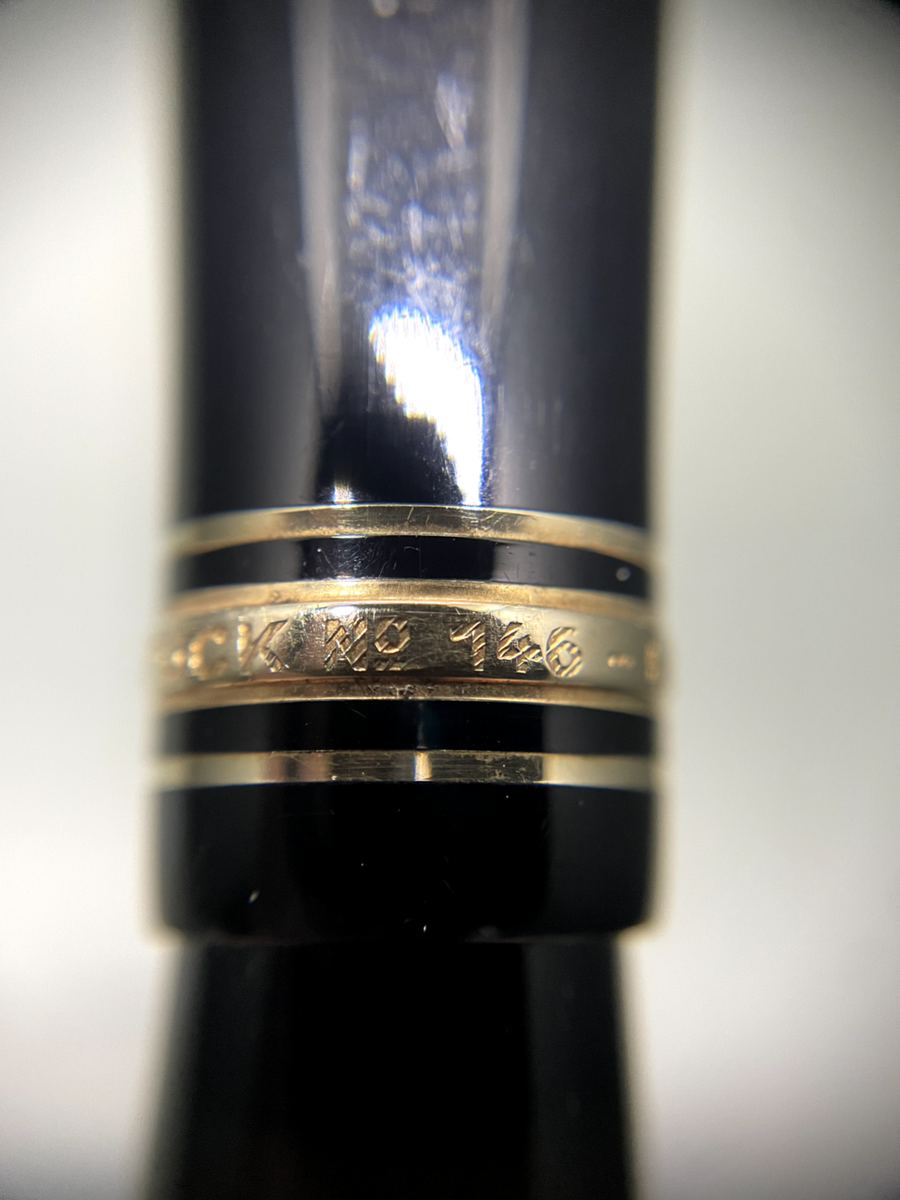 Excellent] MONTBLANC MEISTERSTUCK 146 Black GT Fountain Pen 18C