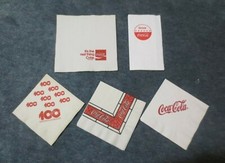 5 Different Assorted Size Coca-Cola Napkins