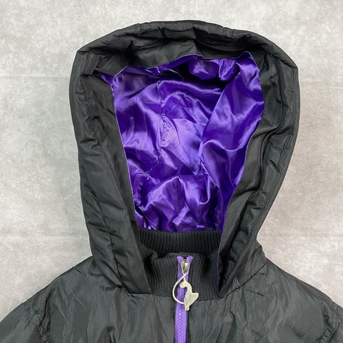 Baby Phat Puffer Jacket Girls Medium Black Hooded Full Zip Y2K Vintage Kids Rap - Picture 9 of 18