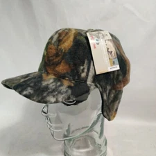 Mossy Oak Flexfit Fleece Hat W/Earflaps Warm Camouflage Baseball Cap 