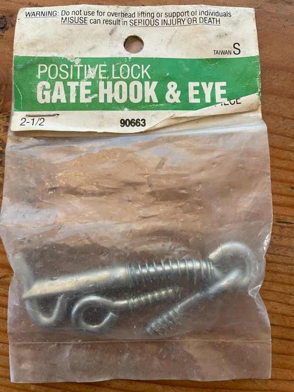 VSI FASTENERS, INC. Steel Gate Hook & Eye ~ Positive Lock ~ 2.5" Length ~ #90663