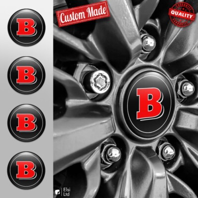 Brabus Felgendeckel Aufkleber 4er-Set Silikon Felgenemblem Nabenkappen