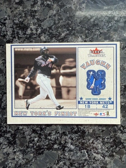 MIKE MUSSINA 2002 Fleer Tradition Update NY Finest Dual Swatch Mo Vaughn yankees - Image 2 of 2