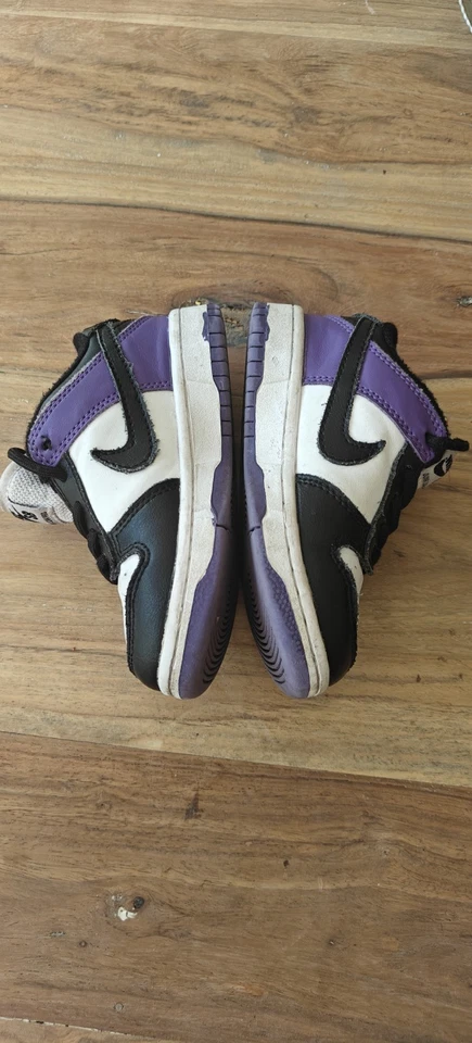 Nike Air Jordan 1 ретро низкий черный фиолетовый белый DD3363-007 размер 9c (суд фиолетовый) - Изображение 4 из 4