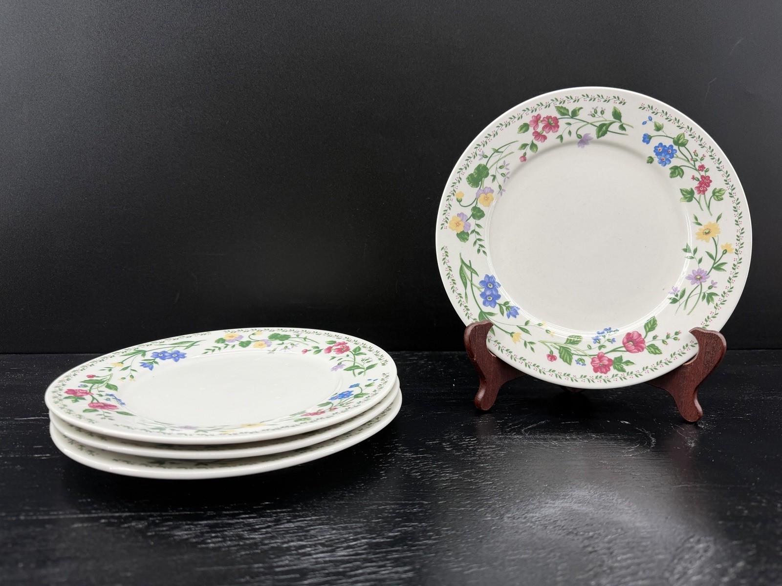 Set Of 4 Vintage Farberware English Garden 7 5/8