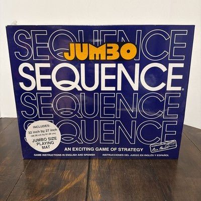 Jumbo Sequence Board Game by Jax 1996 Edition NEW Sealed With Box Damage