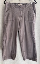 Vintage Y2K Lee Sits Lower On The Waist Crop Pants Cotton Stretch Sz 10 Khaki