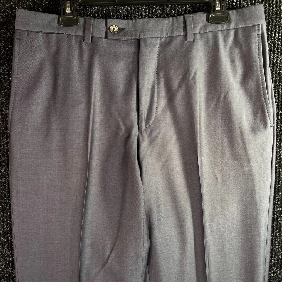 Pantalones de vestir Jack Victor para hombre 34x30 azul marino lana Super 120s Century Pant Limited Foto 2 de 4