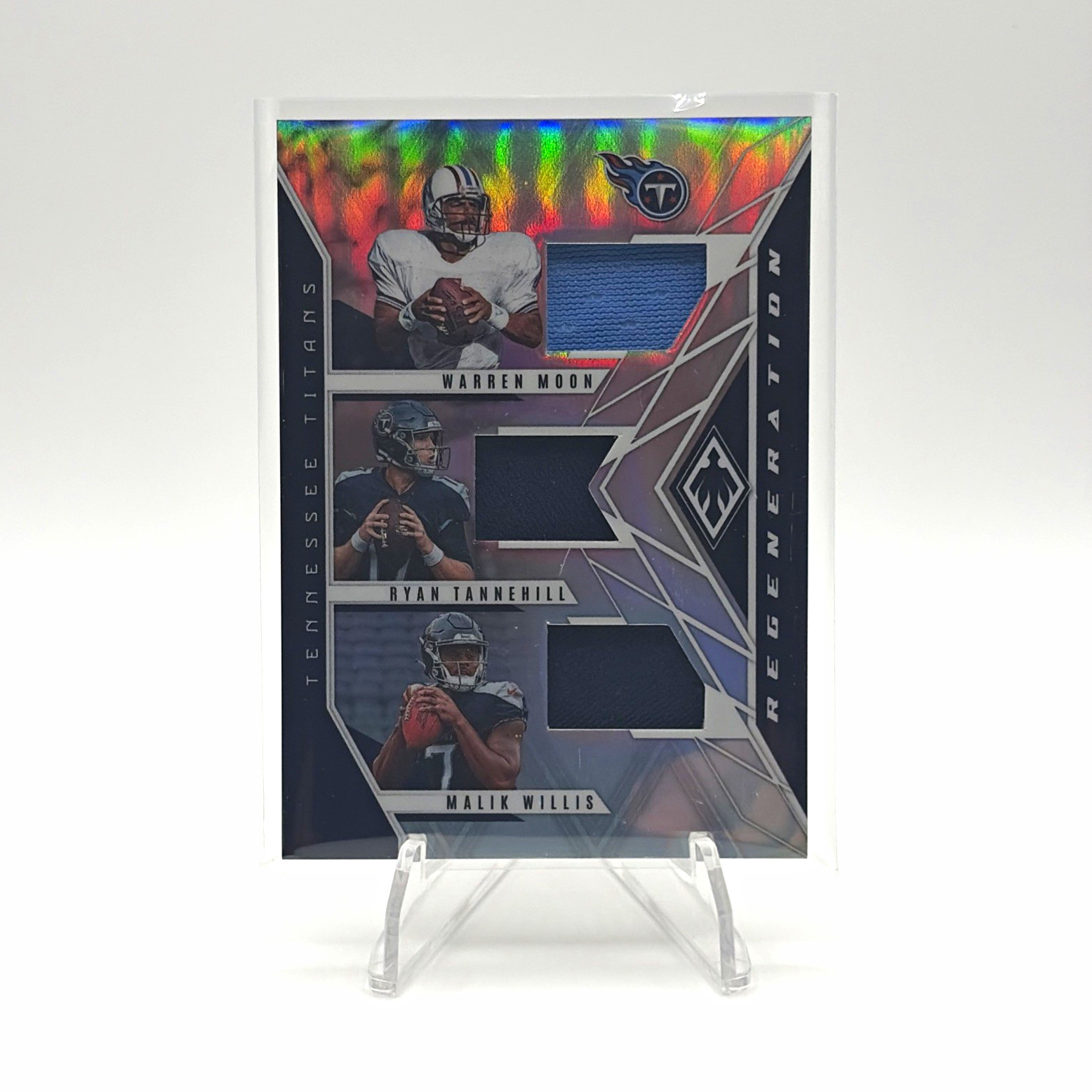 2022 Panini Phoenix - Regeneration Ryan Tannehill, Malik Willis, Warren Moon /99