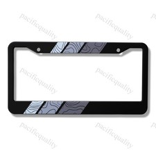 Topographic Lines Aluminum License Plate Frame Tri-color Stripes Topographic Lines Aluminum License Plate Frame Tri-color Stripes