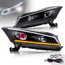VLAND LED Projector Headlights Assembly for [Honda Accord EX LX EX-L Sedan ]