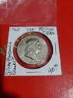 1962 .90% Silver Benjamin Franklin Half Dollar Protection 2x2 Mint State Coin.