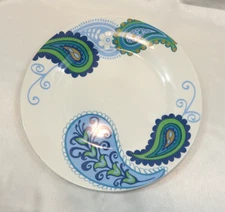 Royal Norfolk - Greenbrier International Salad - Luncheon Plate - Blue Paisley