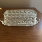 Anchor Hocking Wexford 1960s Vintage Wexford Pattern Covered Butter Dish